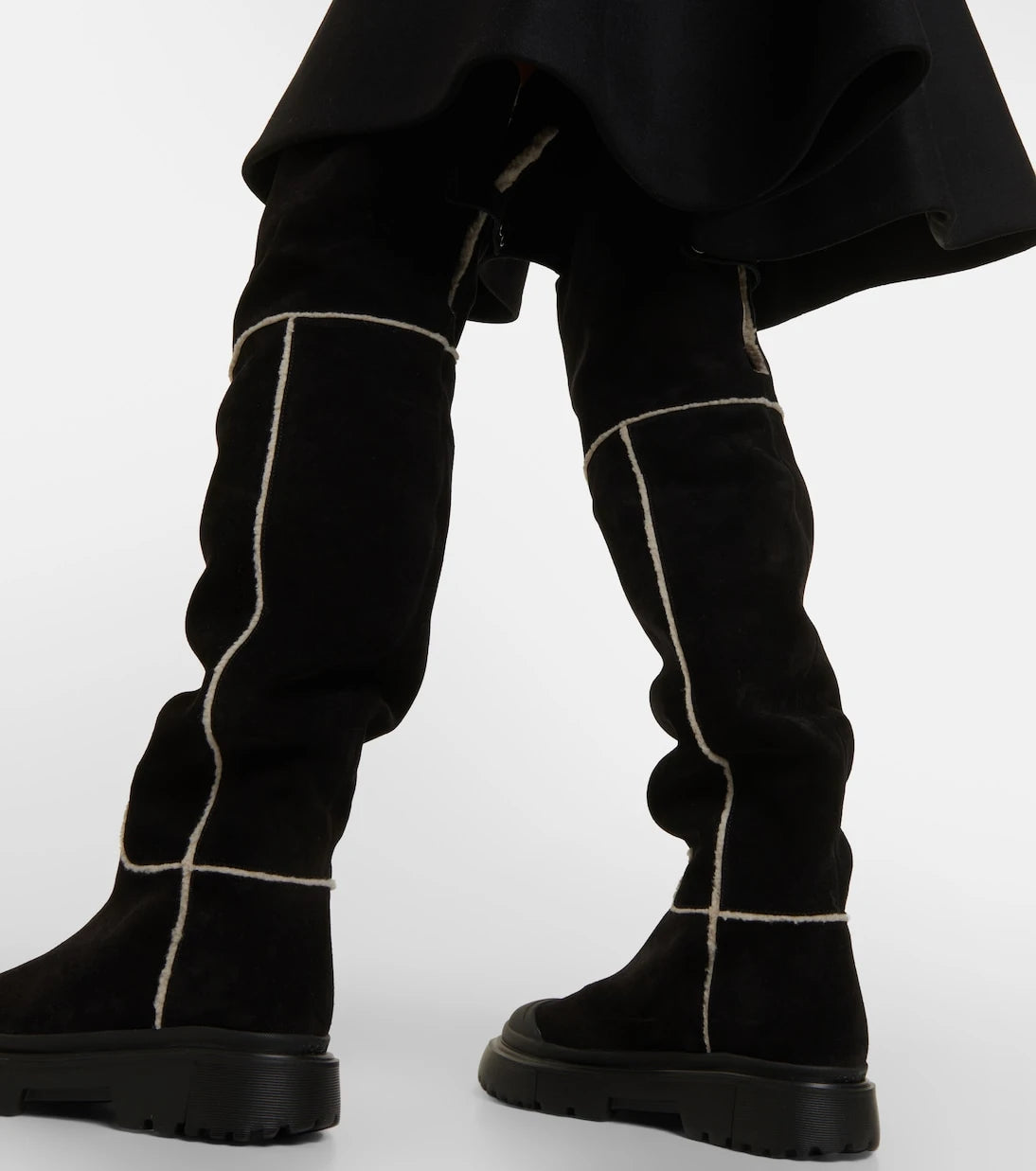Hogan - H619 suede knee-high boots