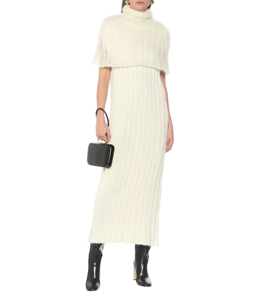 Jil Sander - Ribbed-knit wool-blend midi dress