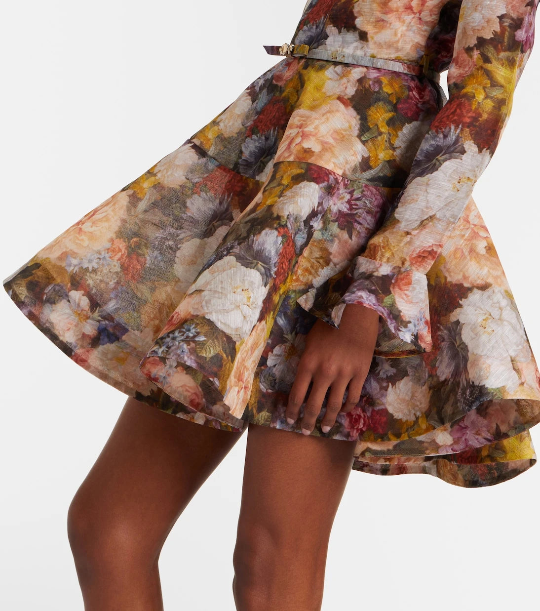 Zimmermann - Alchemy peplum linen and silk minidress