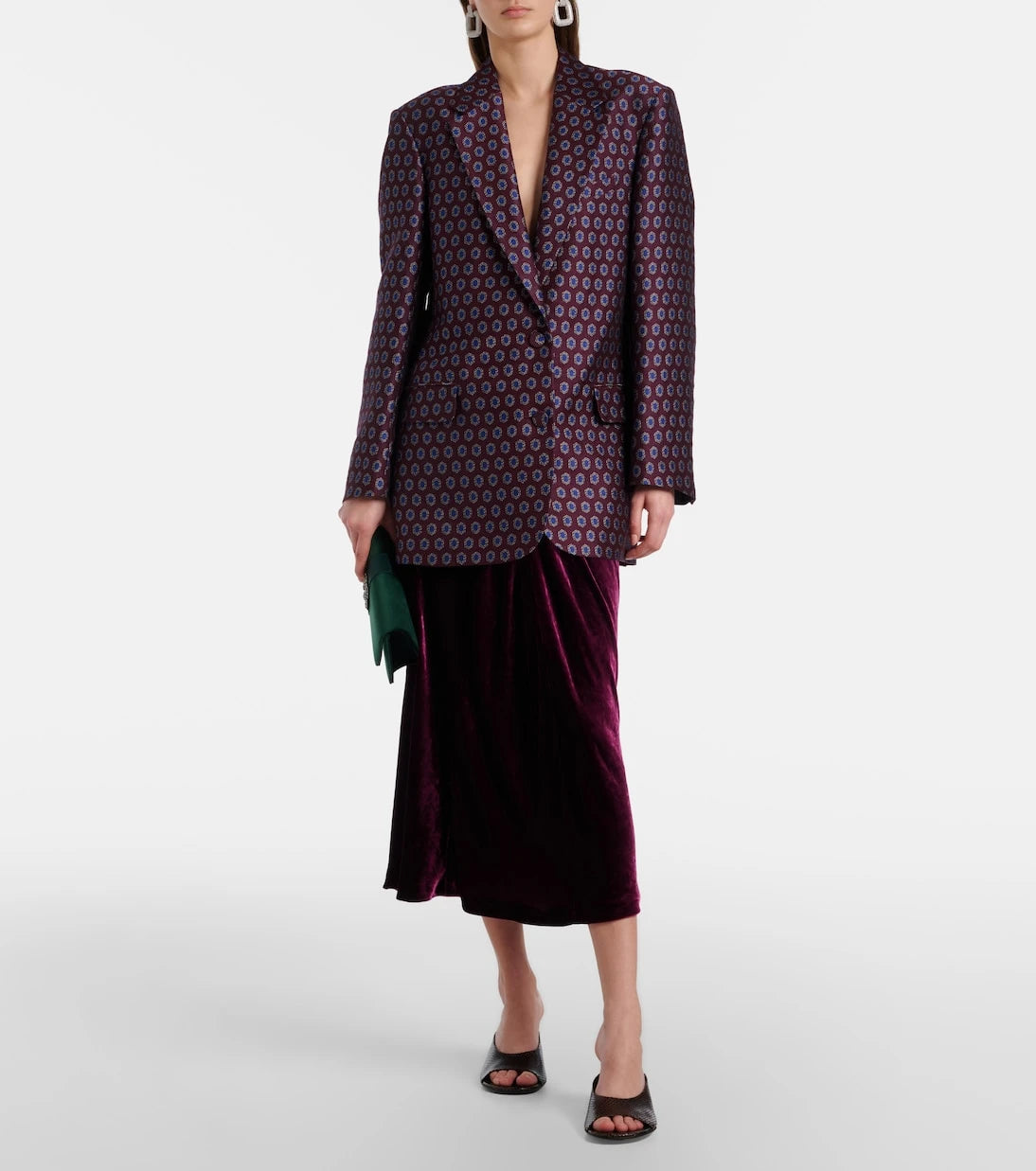 Manolo Blahnik - Capri embellished velvet clutch