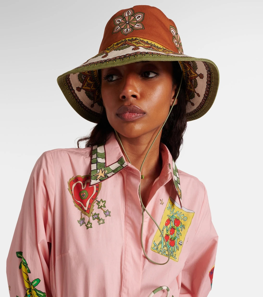 Alémais - Printed cotton fedora