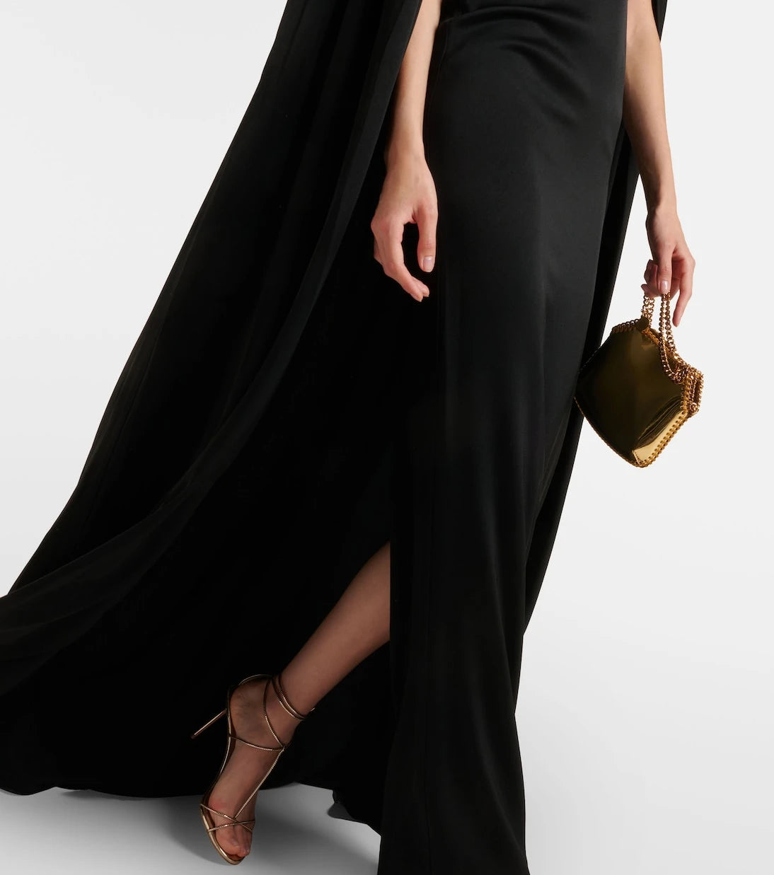 Alex Perry - Caped satin crêpe gown