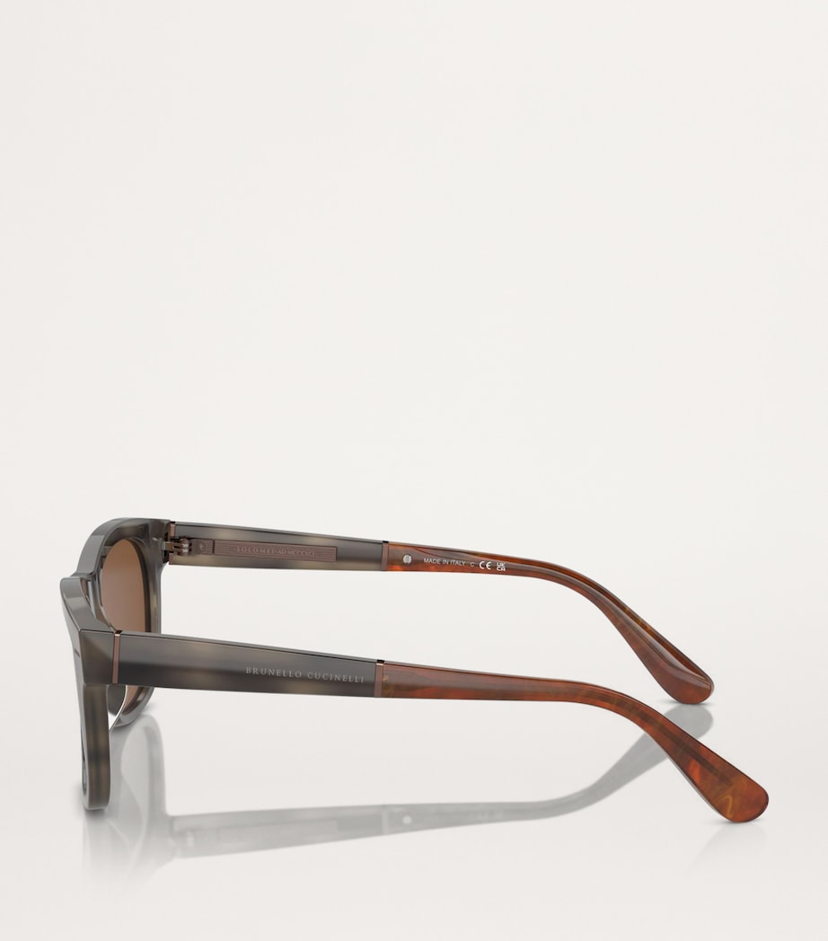 Brunello Cucinelli Brown Titanium Sunglasses