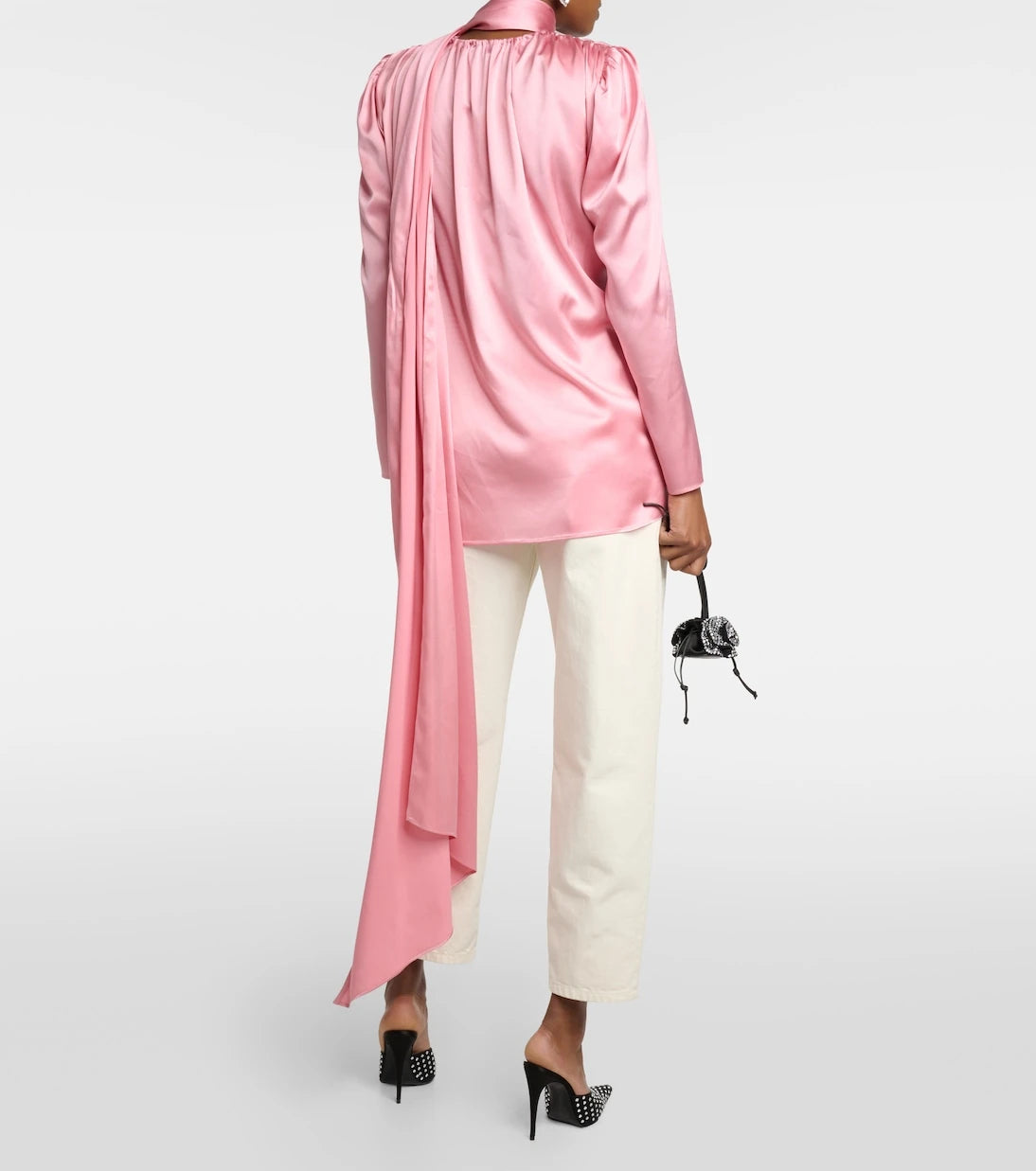 Magda Butrym - Draped silk-blend blouse
