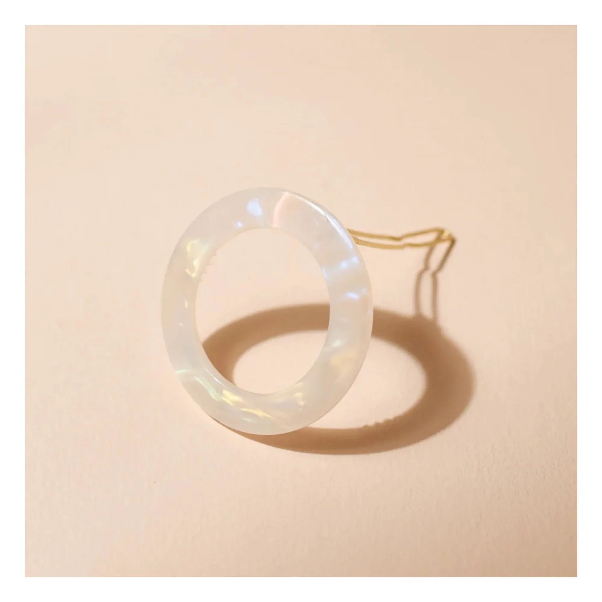 Bachca - Barette ronde Nacre