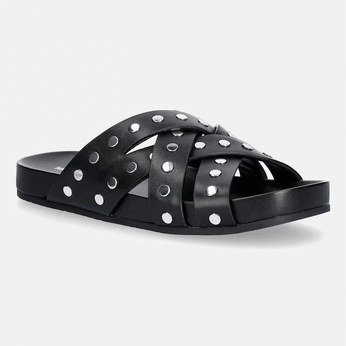 MICHAEL Michael Kors чехли дамски от кожа Irene Flat Sandal