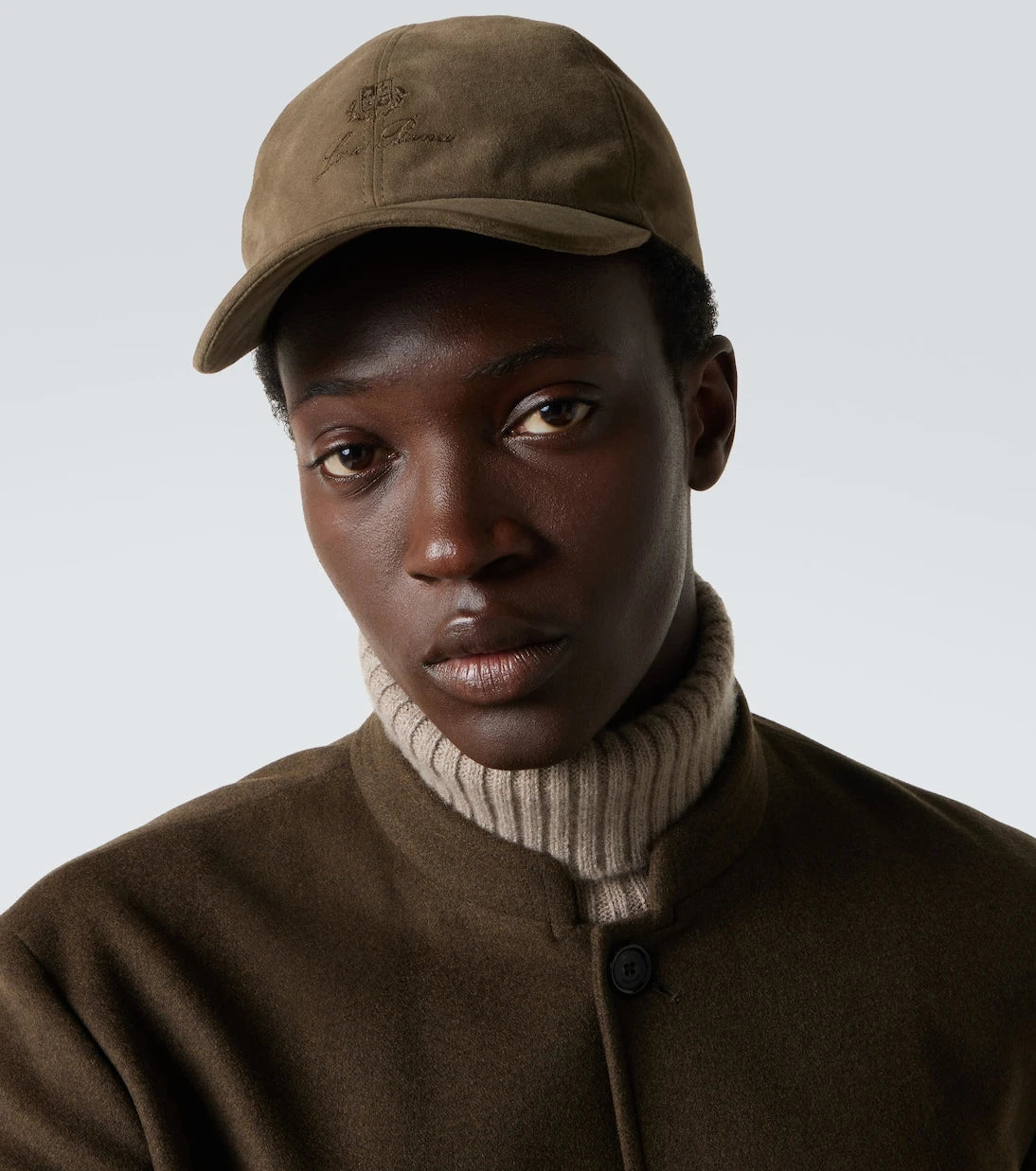 Loro Piana - Logo embroidered suede baseball cap