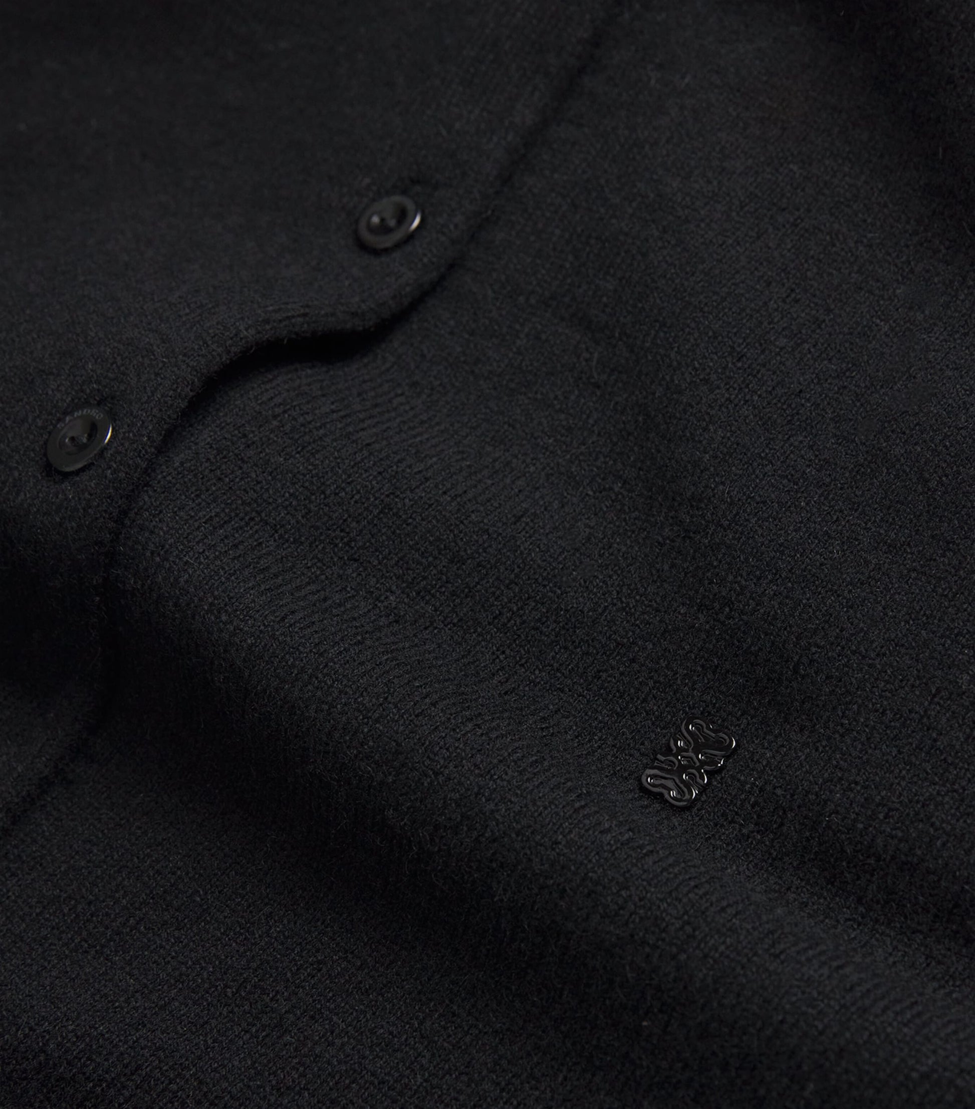 Black Wool-Cashmere Cardigan