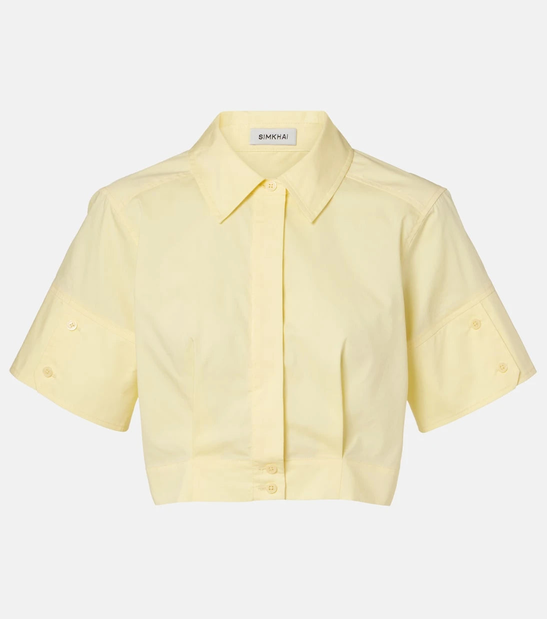 Simkhai - Sabrina cotton-blend crop top