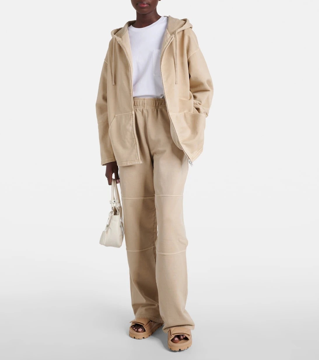 Prada - High-rise cotton sweatpants