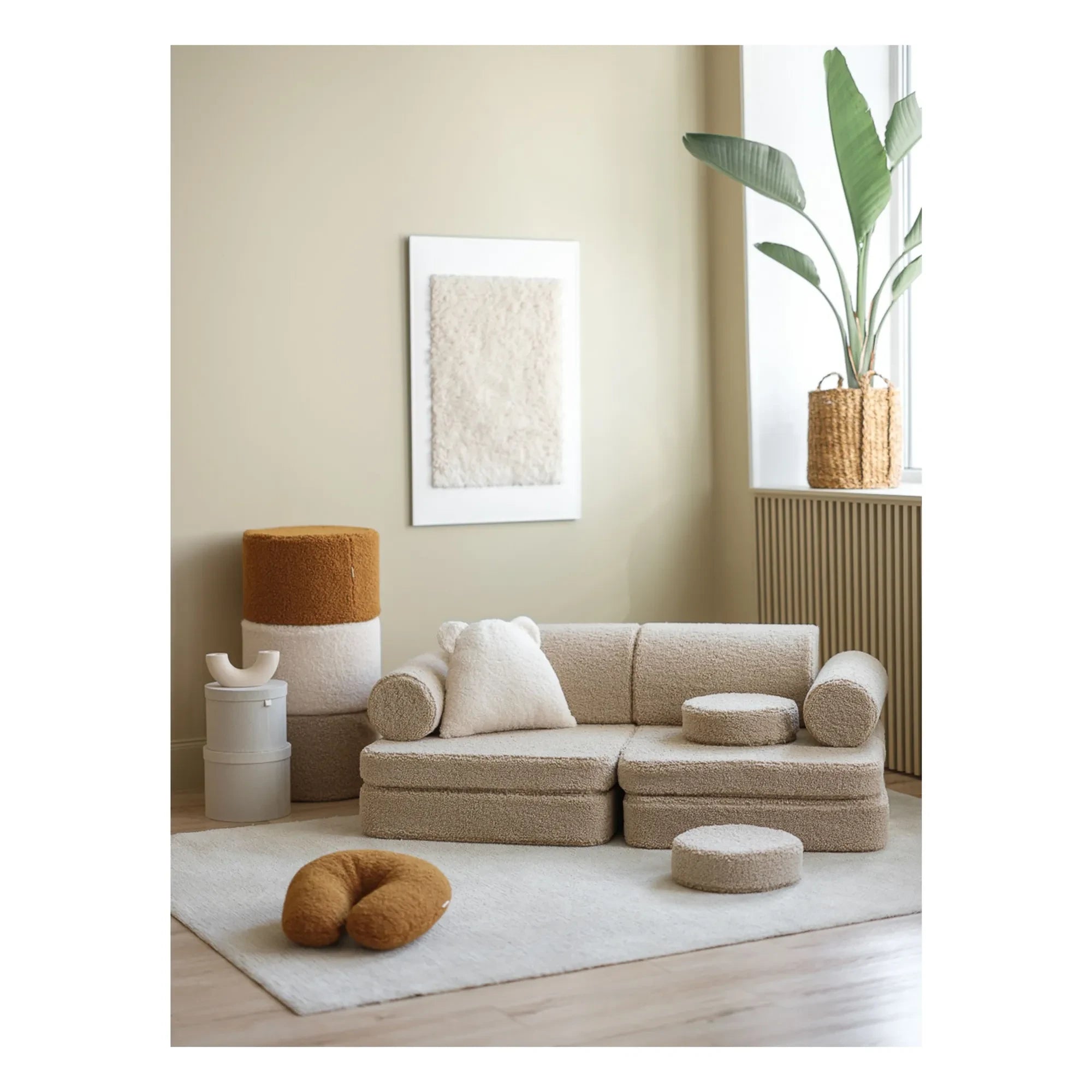 Wigiwama - Modular teddy sofa | Beige