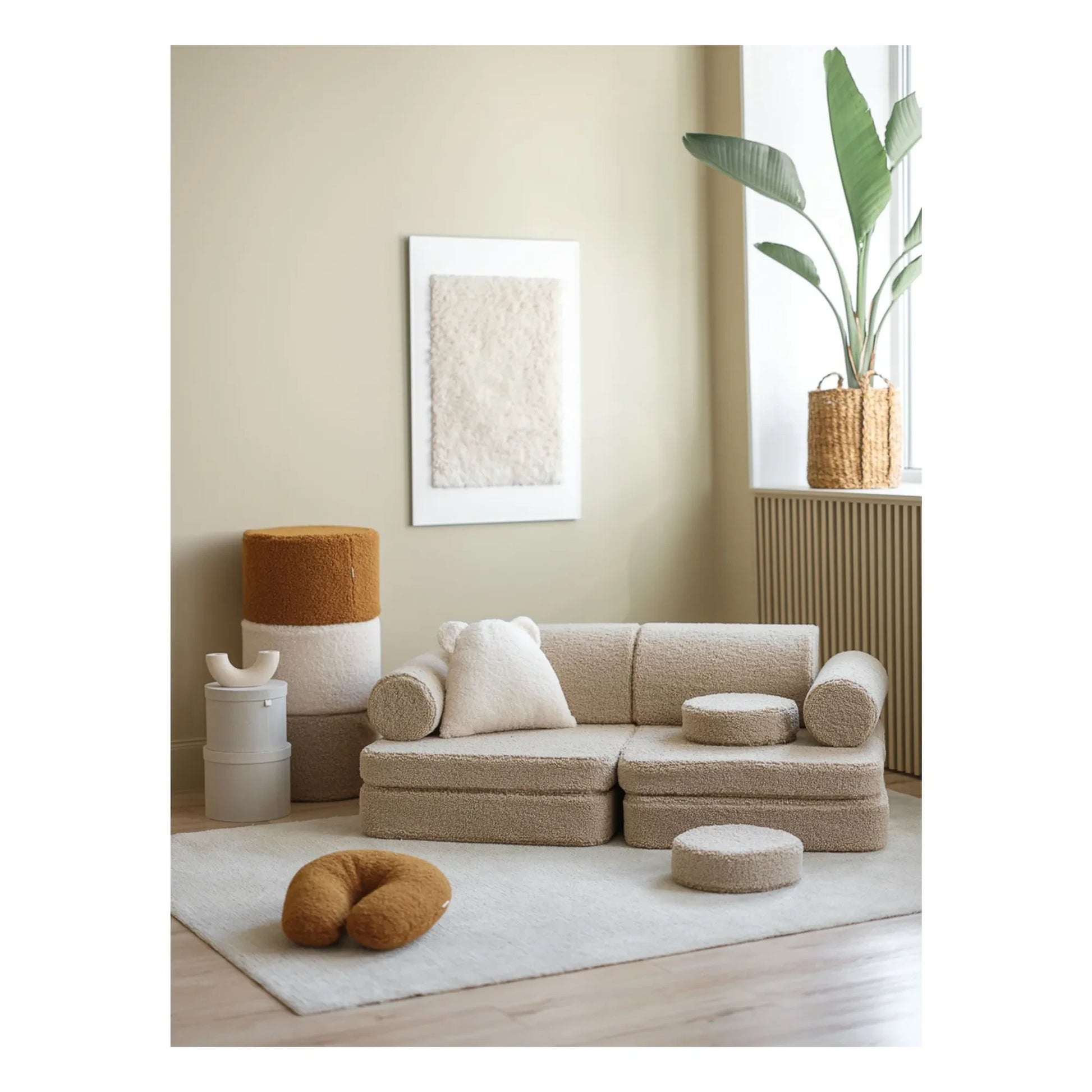 Wigiwama - Modular teddy sofa | Beige