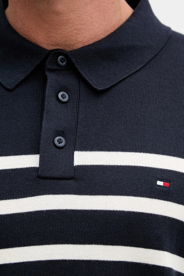 Tommy Hilfiger тениска с яка мъжка от памук