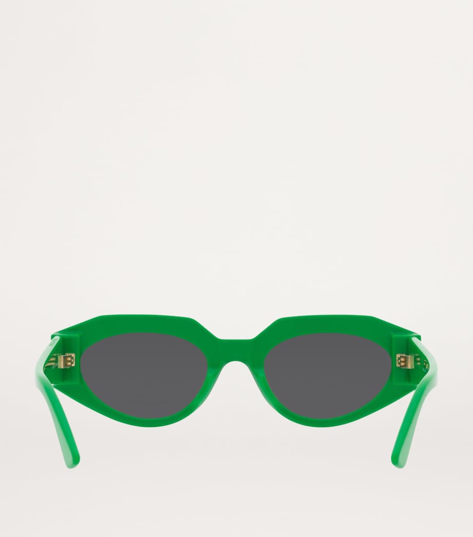 Green Oval Sunglasses