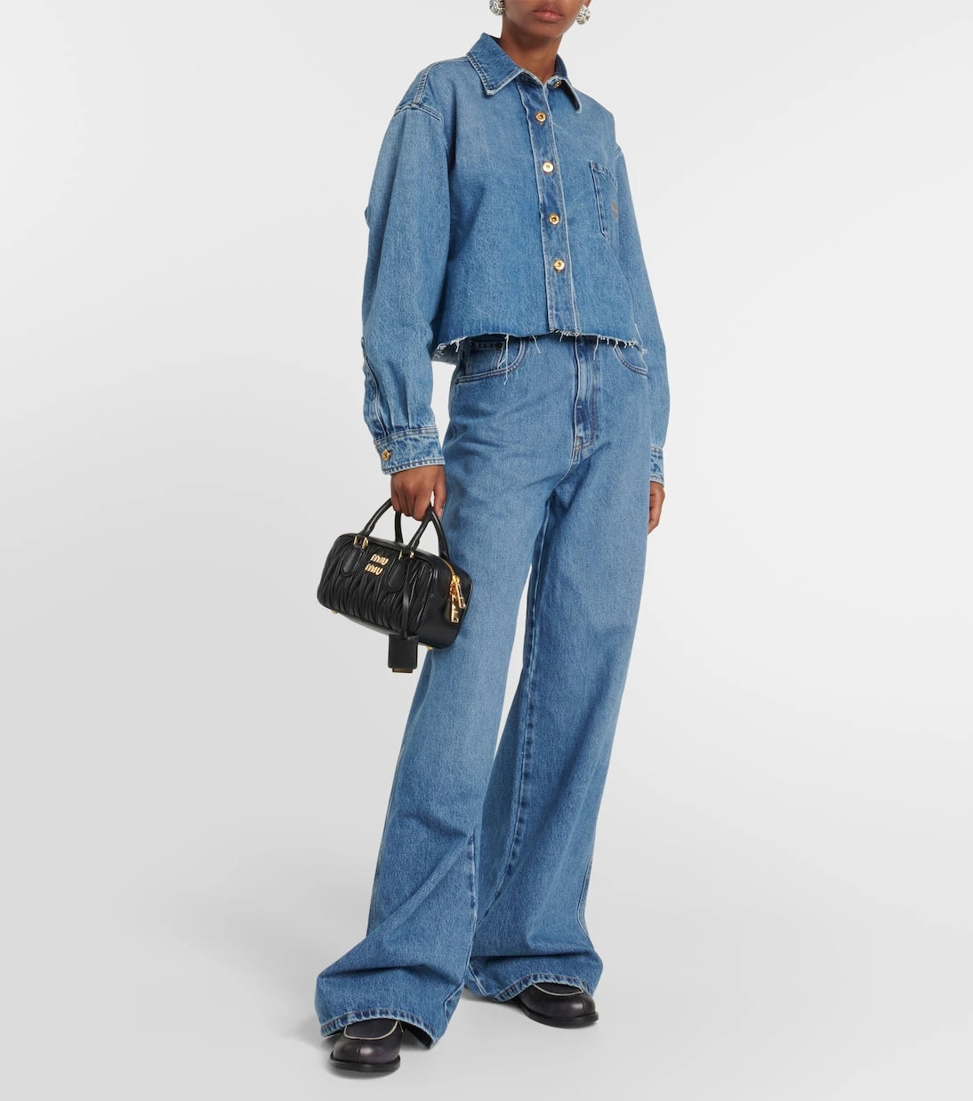 Miu Miu - High-rise wide-leg jeans