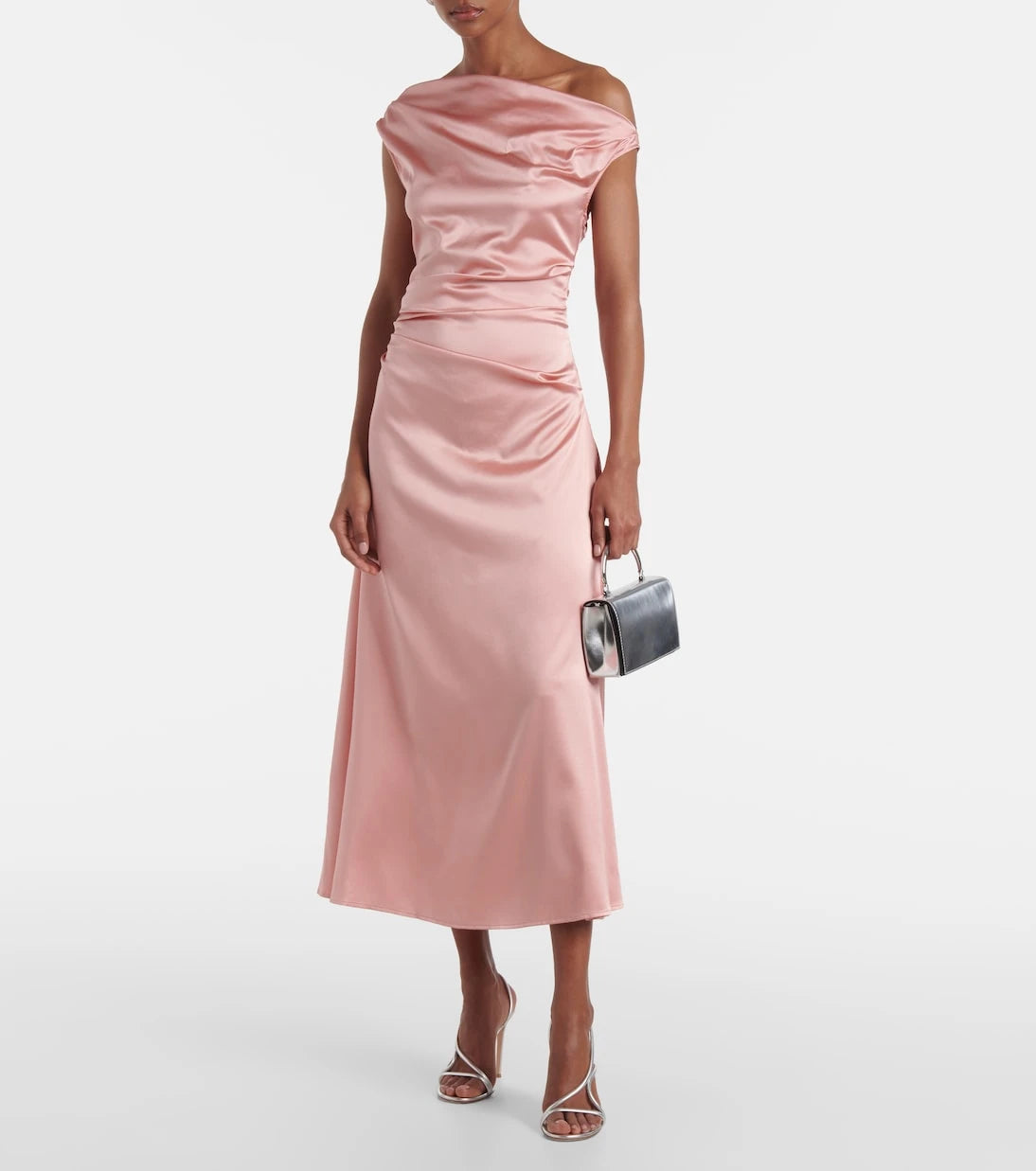 Staud - Elyse silk-blend midi dress