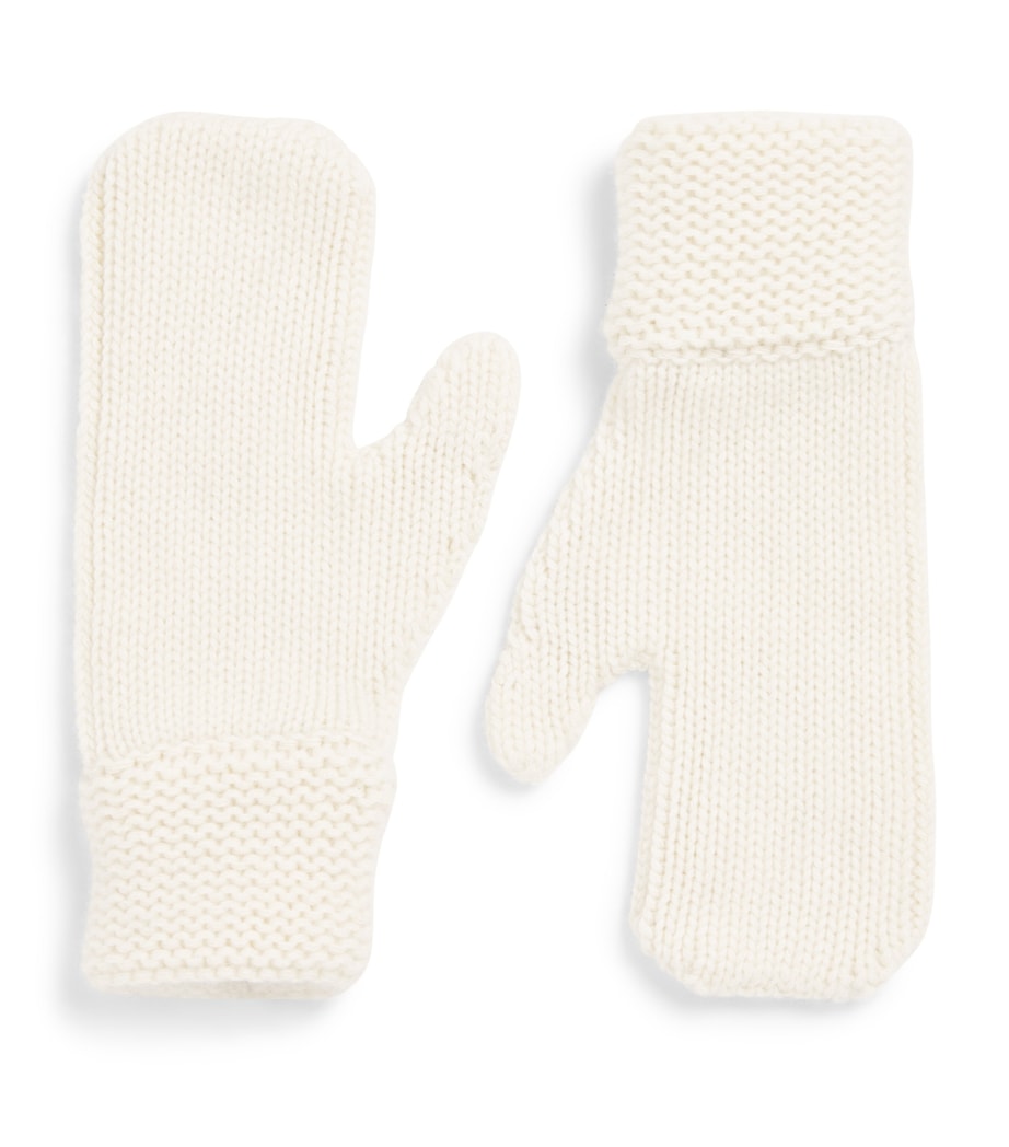 White Kid Cashmere Mittens