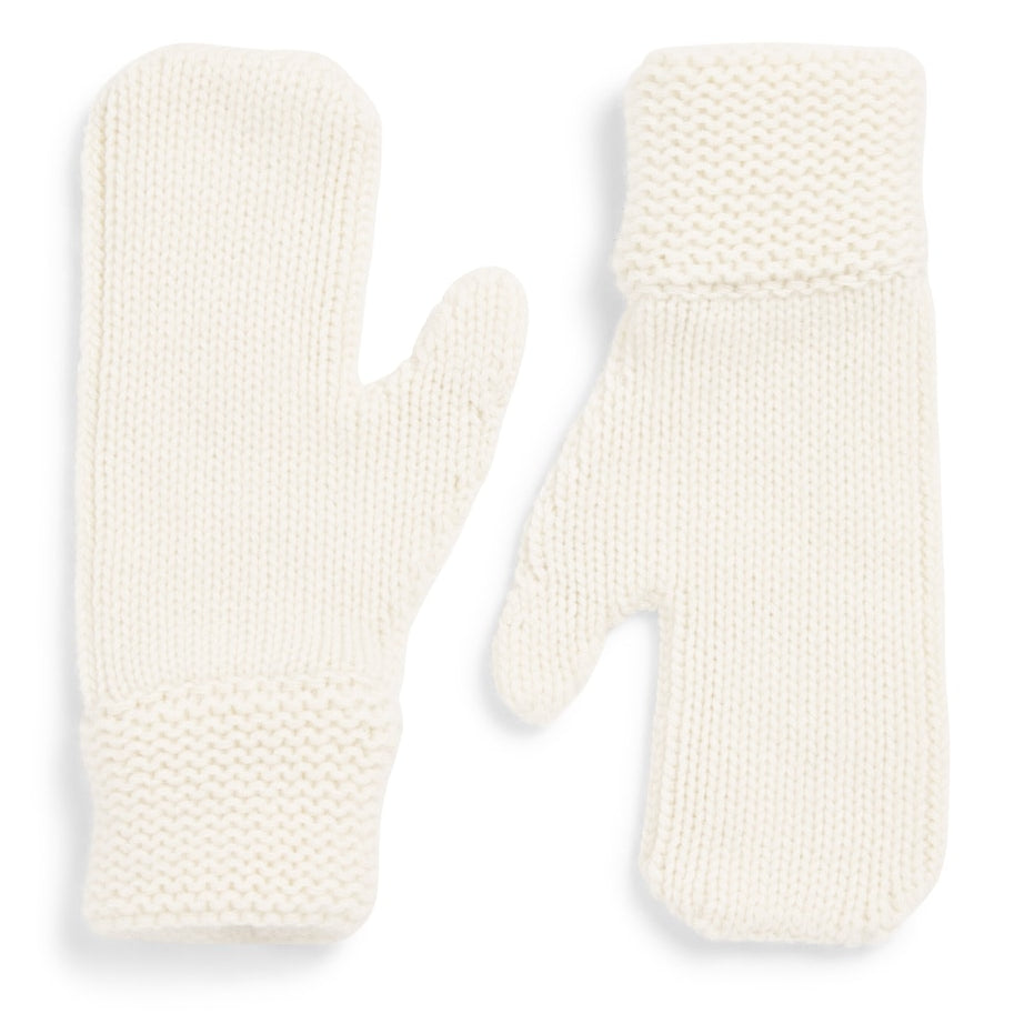 White Kid Cashmere Mittens