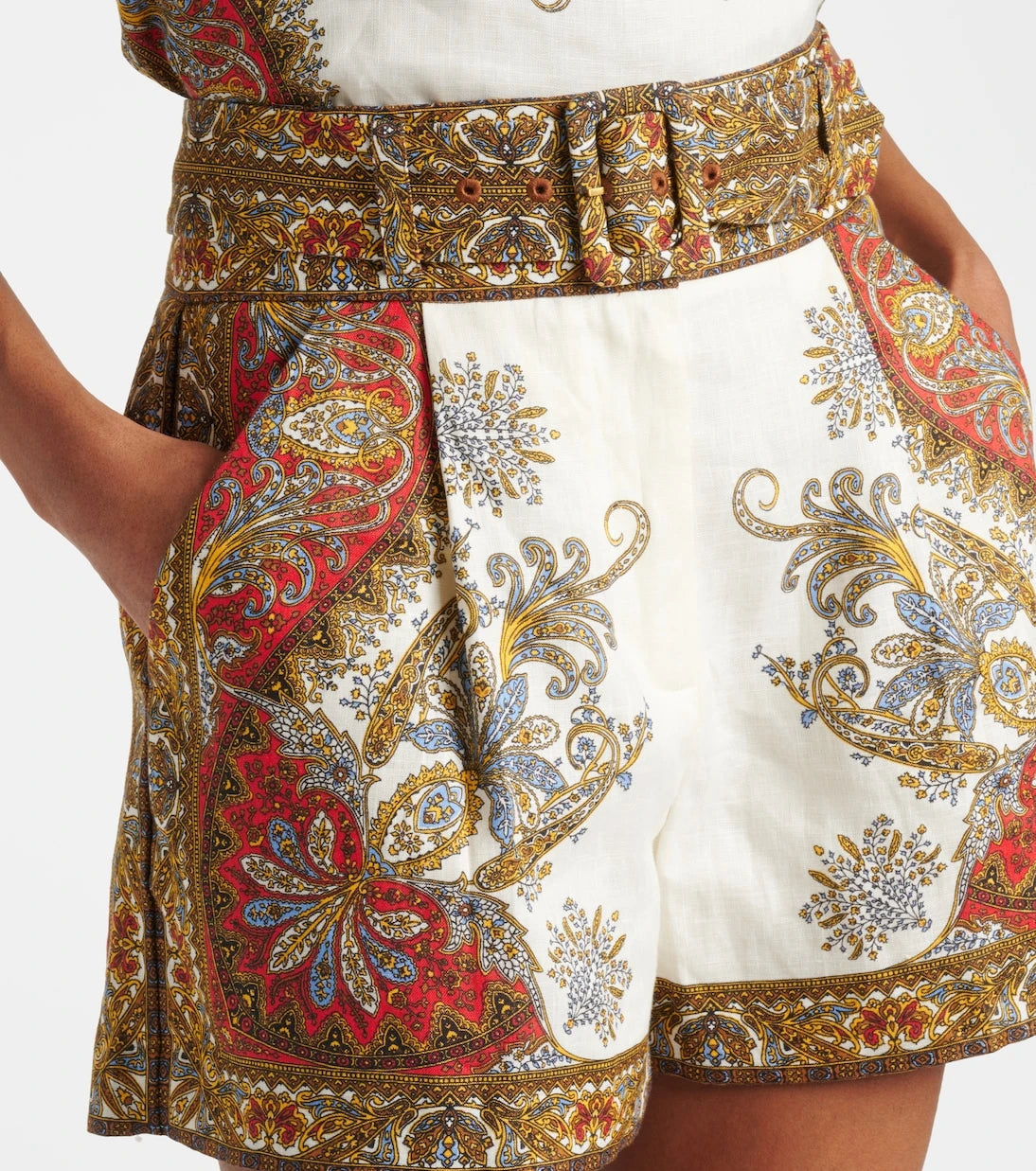 Veronica Beard - Hobbes floral linen shorts