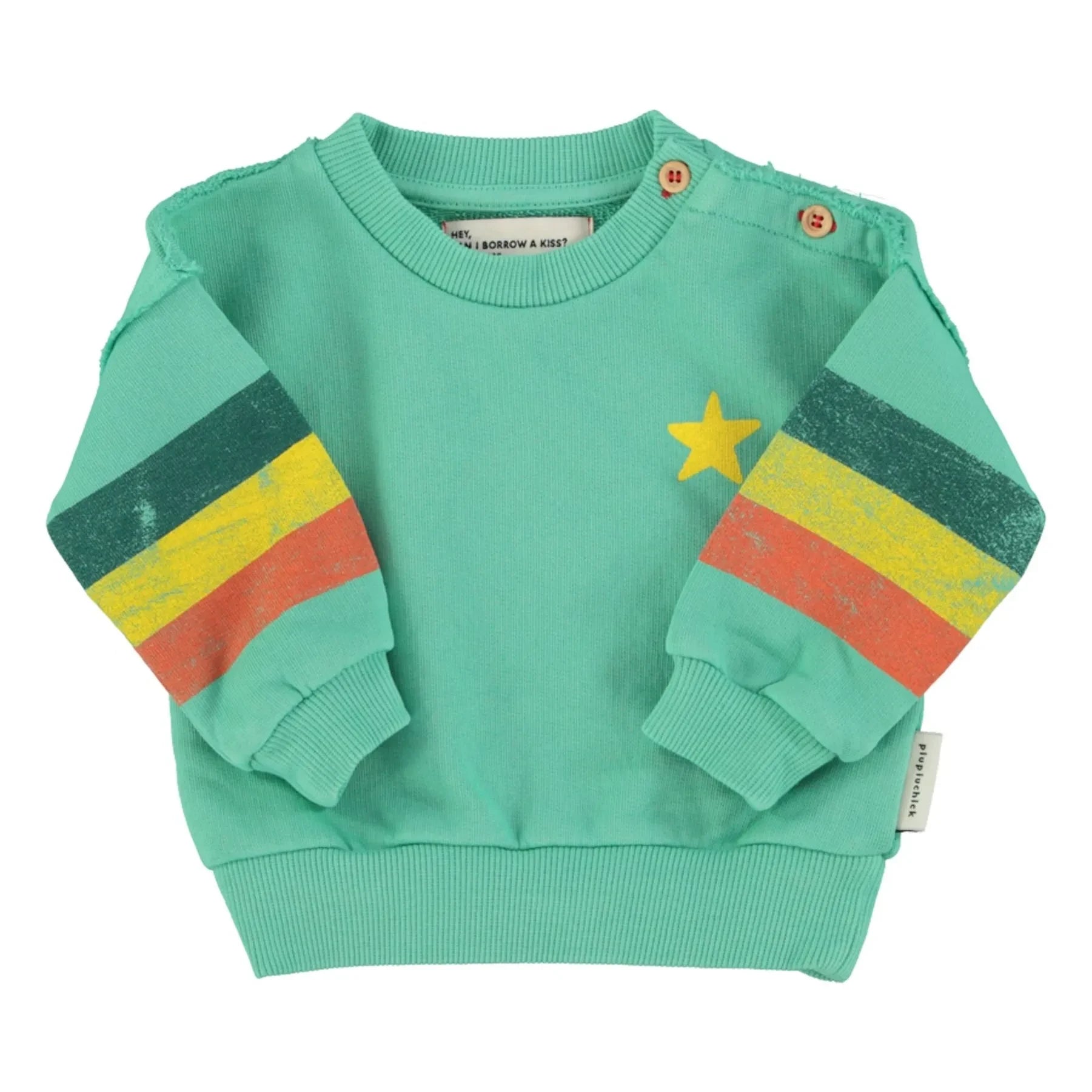 Piupiuchick - Striped Sweat Organic Cotton | Green