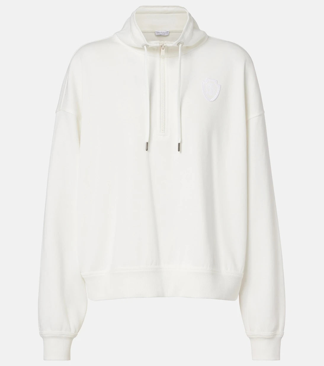 Brunello Cucinelli - Cotton-blend zip-up sweatshirt