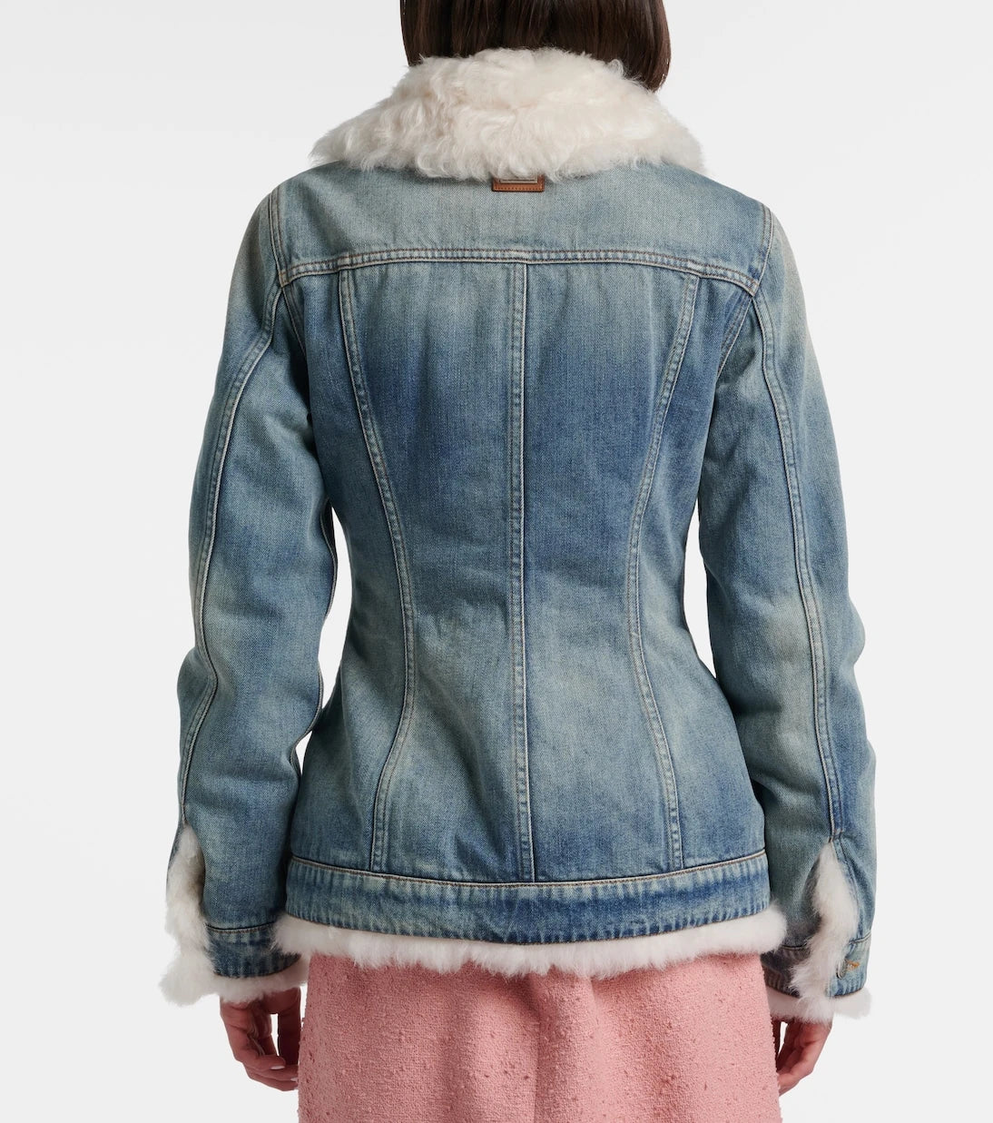 Dolce&Gabbana - Shearling-trimmed denim jacket