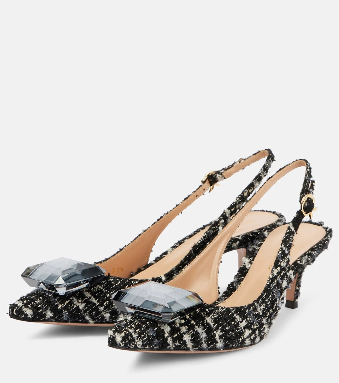 Gianvito Rossi - Jaipur 55 bouclé slingback pumps
