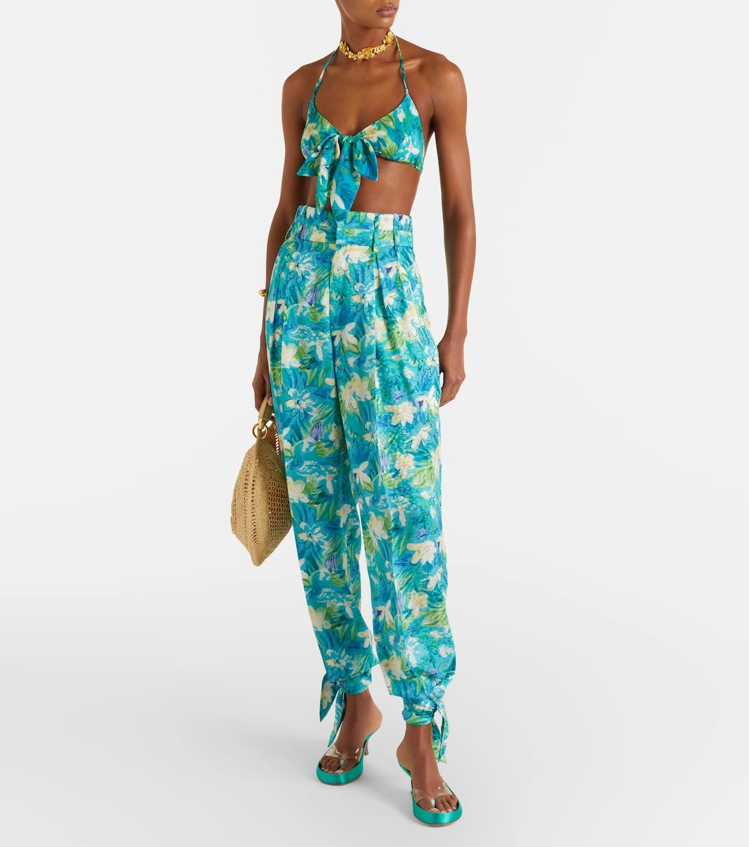 Chloé - Junie satin and TPU thong sandals