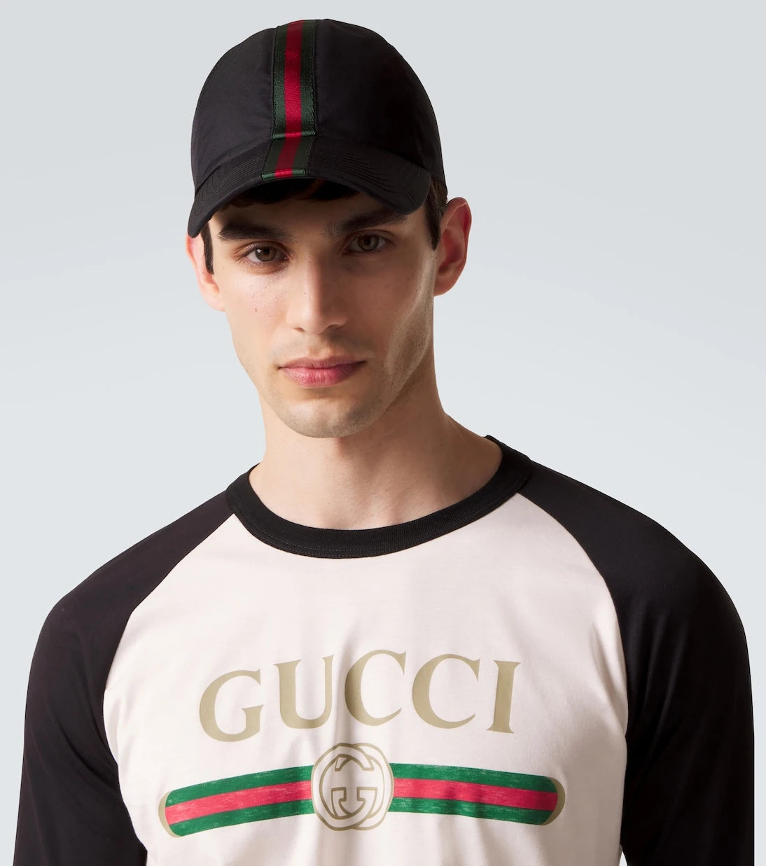Gucci - Web Stripe canvas baseball cap