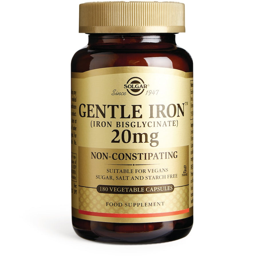 Solgar Gentle Iron (Iron Bisglycinate) 20mg (180 Capsules)