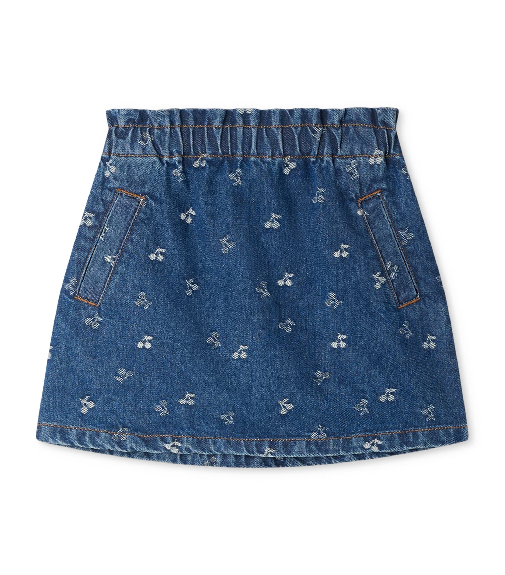 Cherry Jacquard Jensua Denim Skirt (10-14 Years)