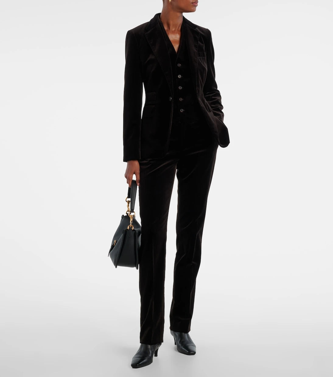 Ralph Lauren Collection - Cotton-blend velvet straight pants
