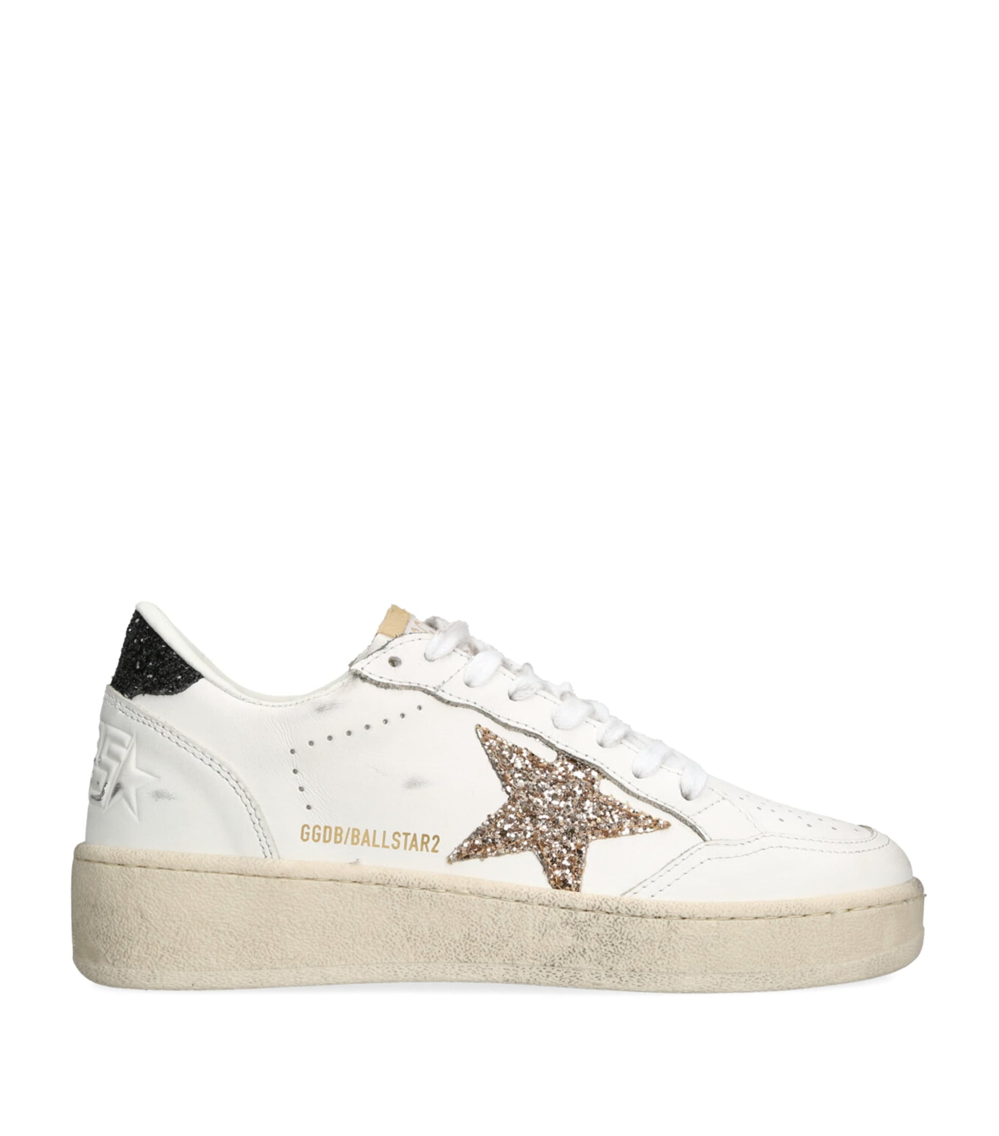 Golden Goose White Leather Ball Star Low-Top Sneakers