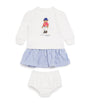 Ralph Lauren Kids Cotton-Blend Polo Bear Dress and Bloomer Set (3-24 Months)