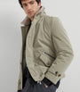 Brunello Cucinelli Brown Water-Resistant Detachable Collar Jacket