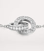 White Gold and Diamond LOVE Chain Bracelet