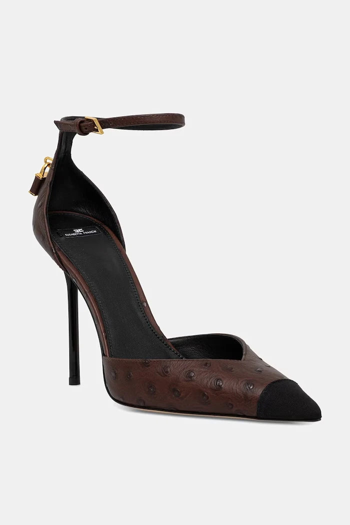 Elisabetta Franchi обувки с ток от кожа