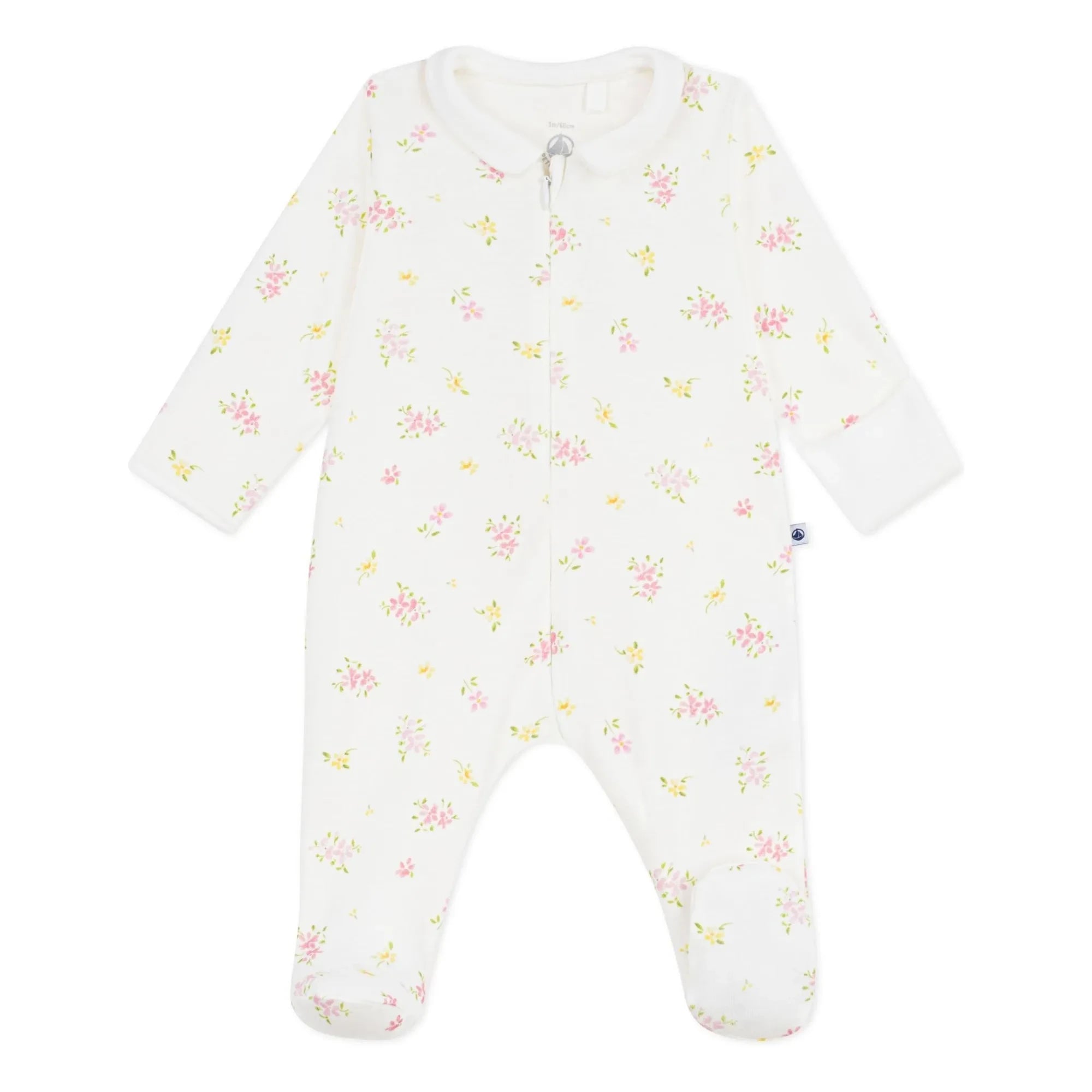 Petit Bateau - Pyjamas Dors Bien Fleuri Organic Cotton | White