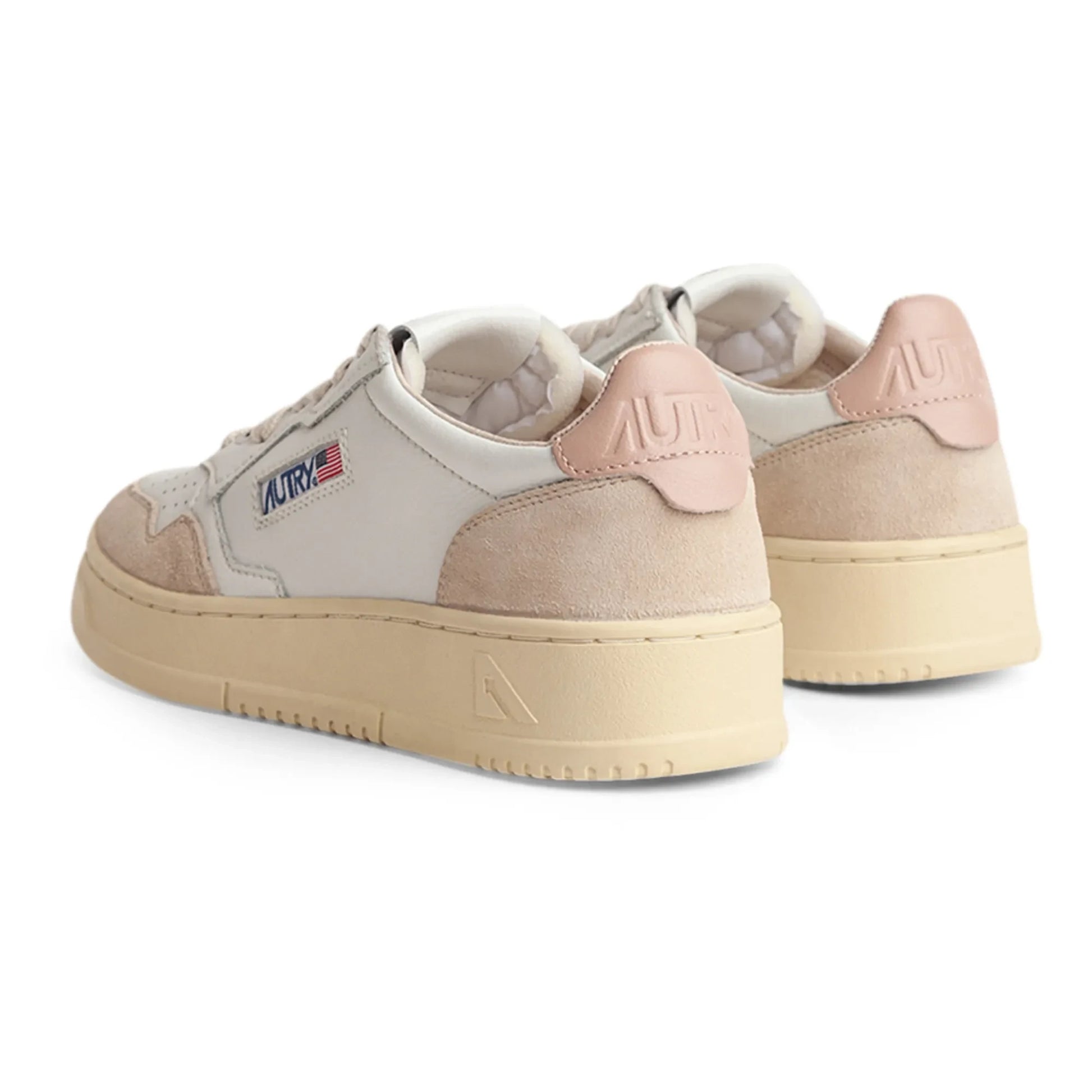 Autry - Medalist Low Leather/Suede Sneakers | Pale Pink