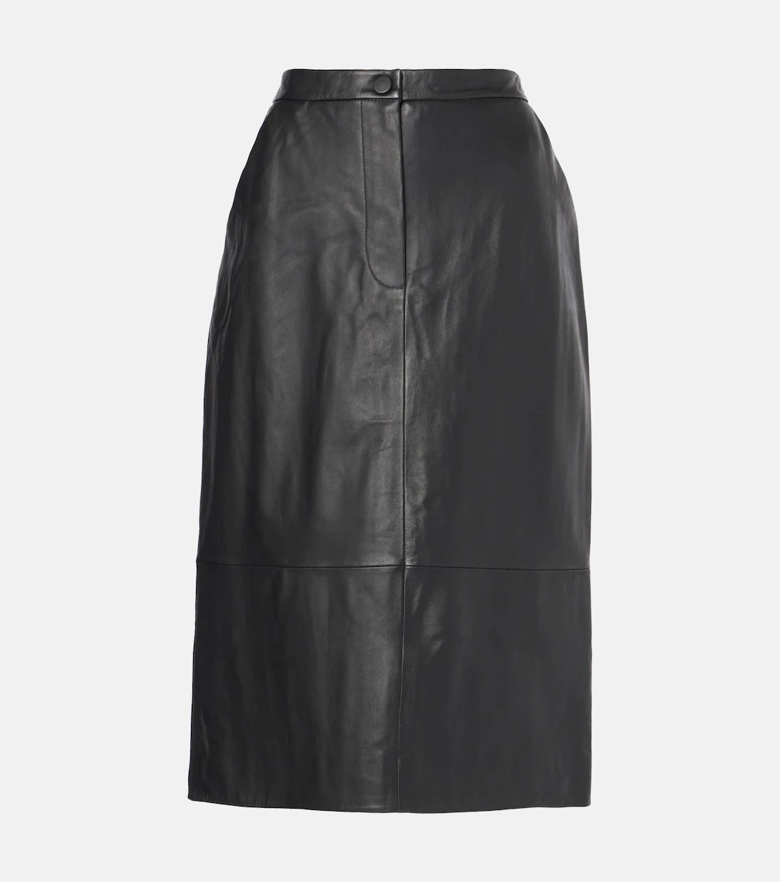 Yves Salomon - Leather midi skirt