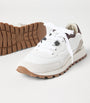 Brunello Cucinelli White Calfskin Monili-Detail Sneakers