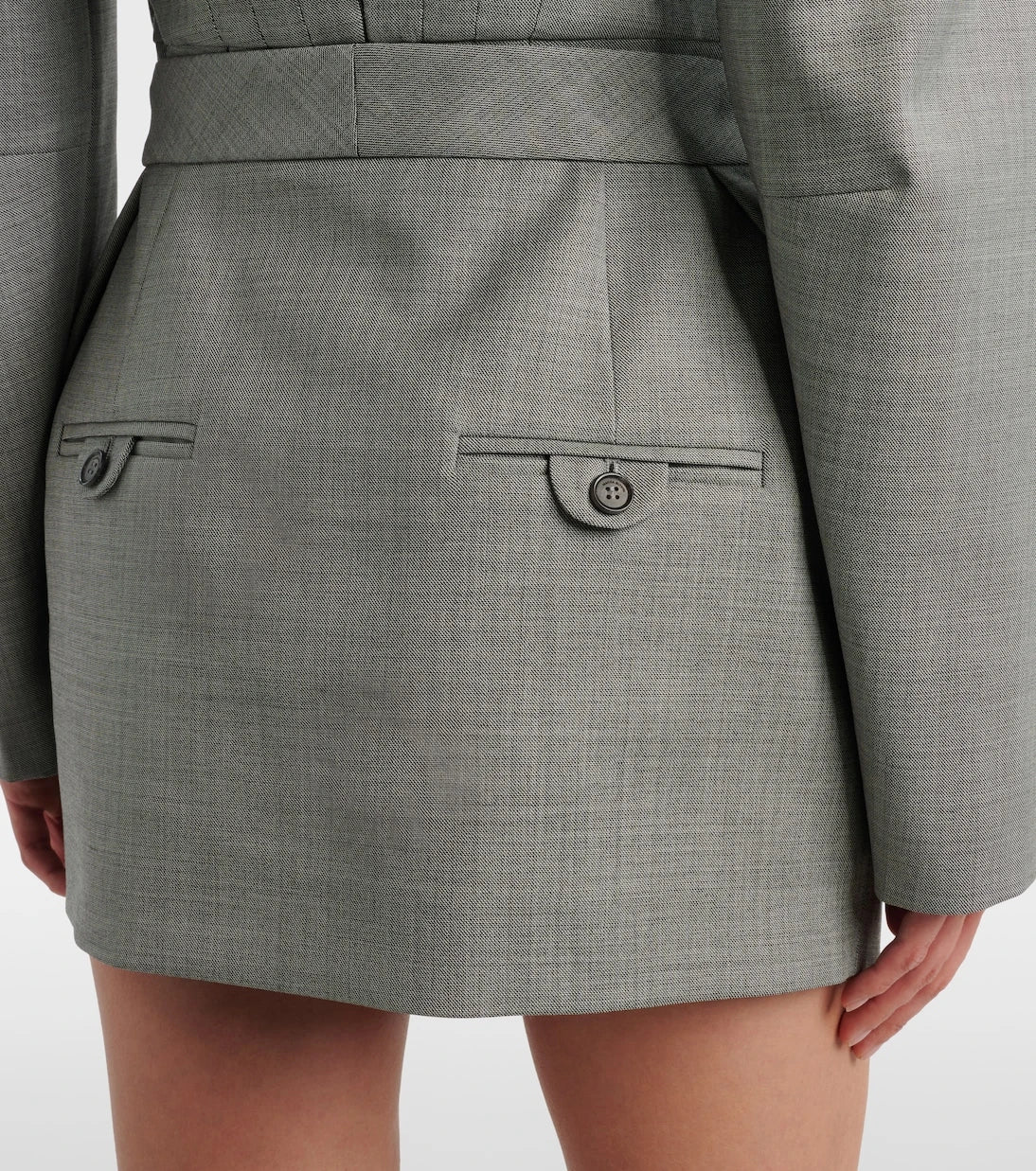 Magda Butrym - Pleated wool miniskirt