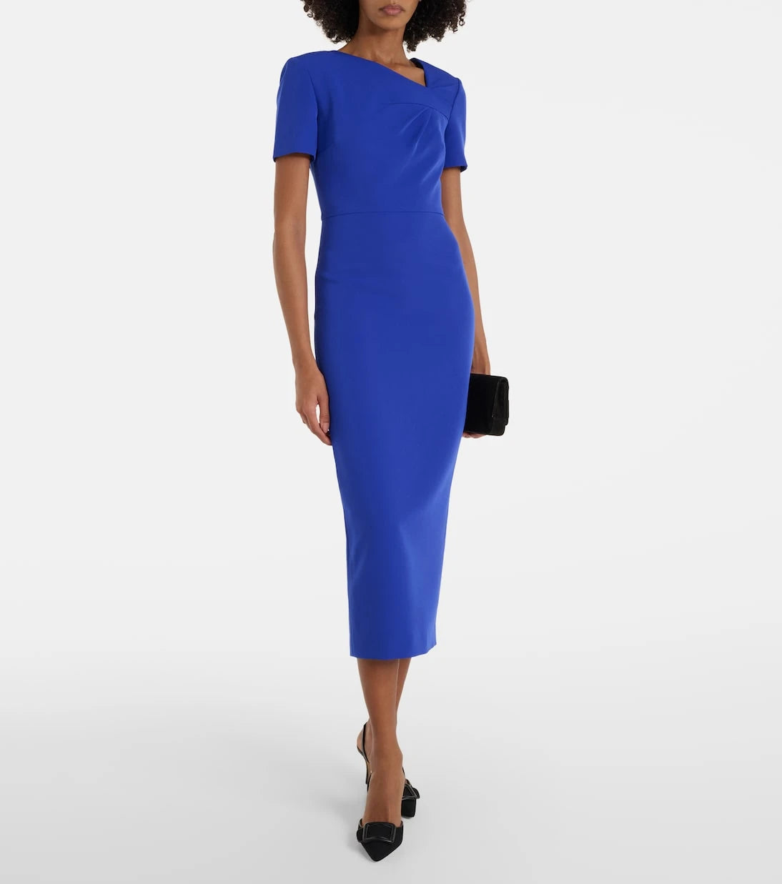 Roland Mouret - Draped crêpe midi dress