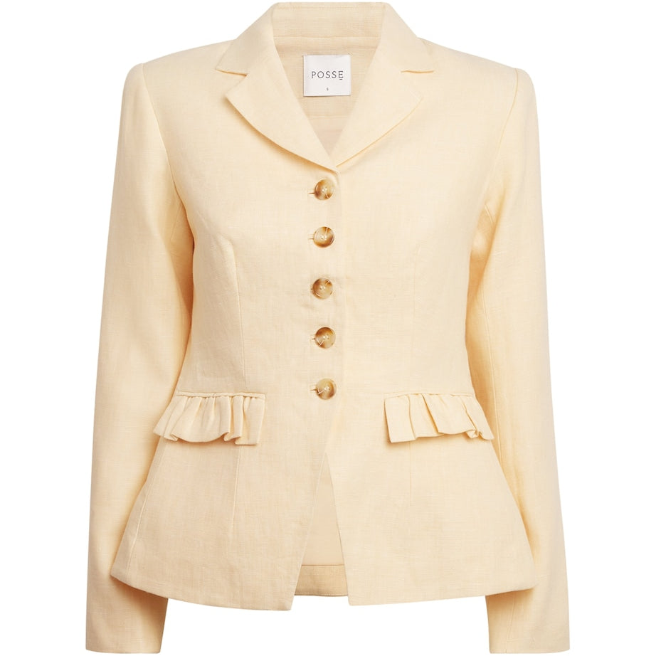 Linen Matilda Jacket DUSTY CITRON
