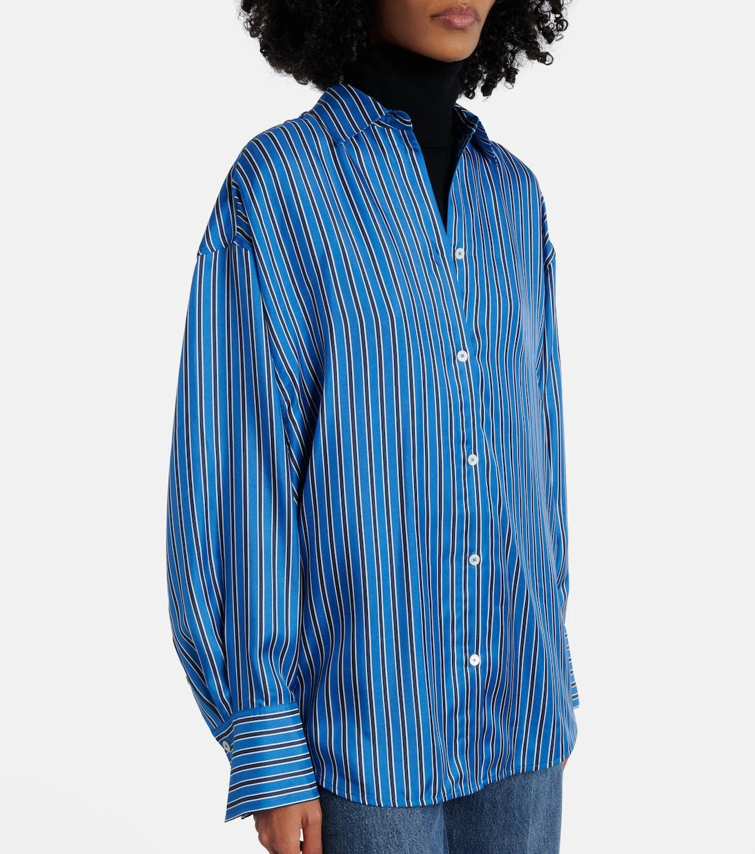 Toteme - Striped oversized silk shirt