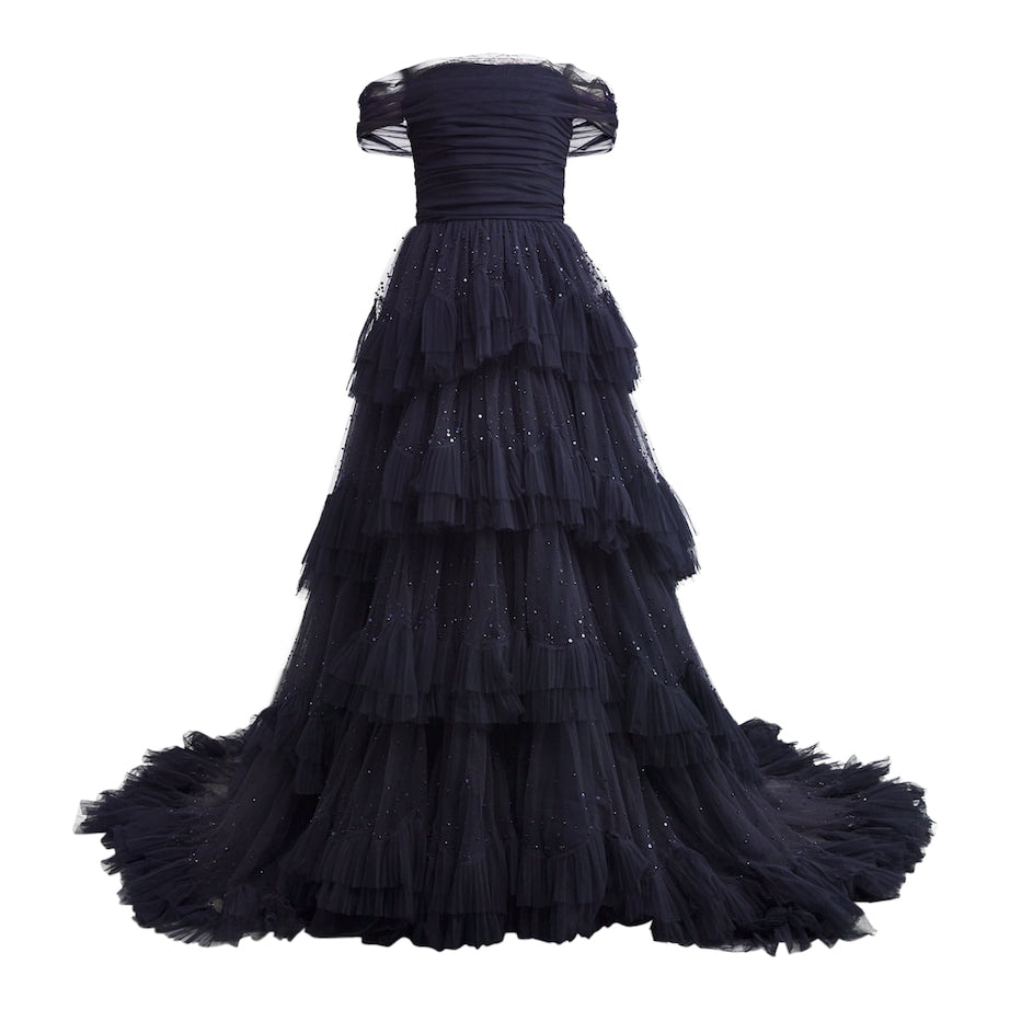 Sequin-Detail Queenie Gown