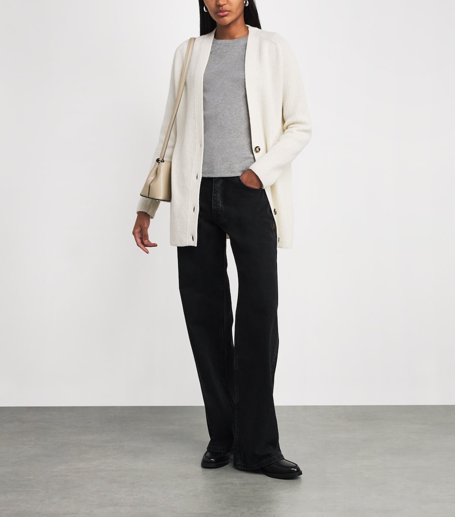 ME+EM Grey Stretch-Cotton Ribbed Ultimate T-Shirt