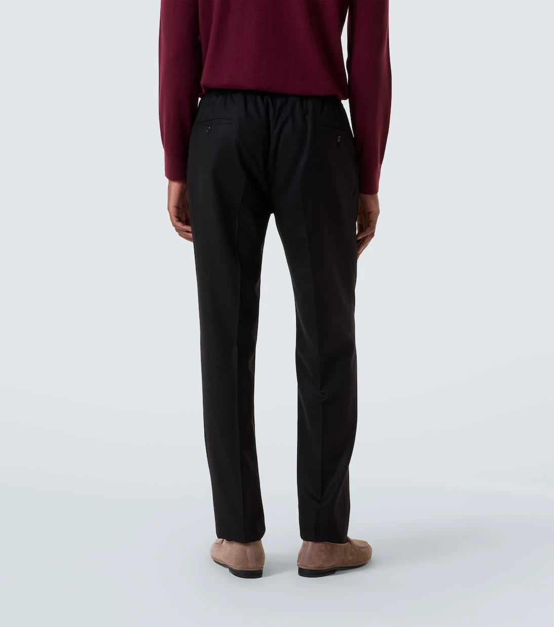 Rubinacci - Virgin wool flannel tapered pants