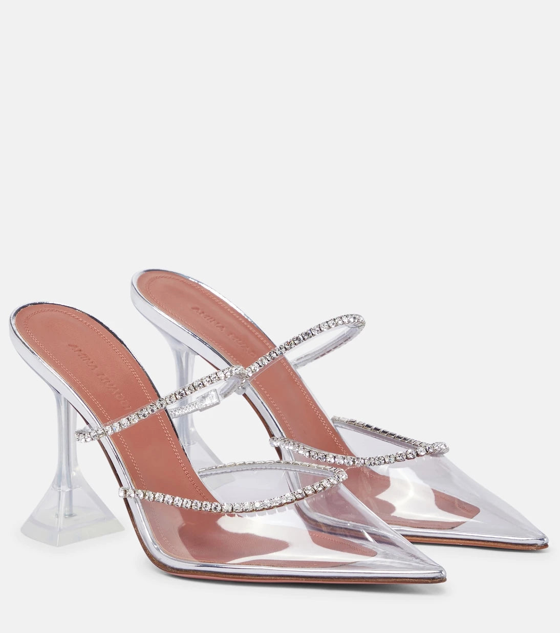 Amina Muaddi - Gilda embellished PVC mules