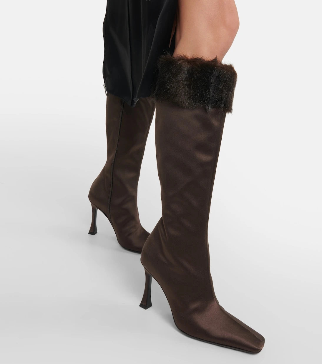 Magda Butrym - Faux satin knee-high boots